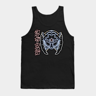 Tiger mask neon side title Tank Top